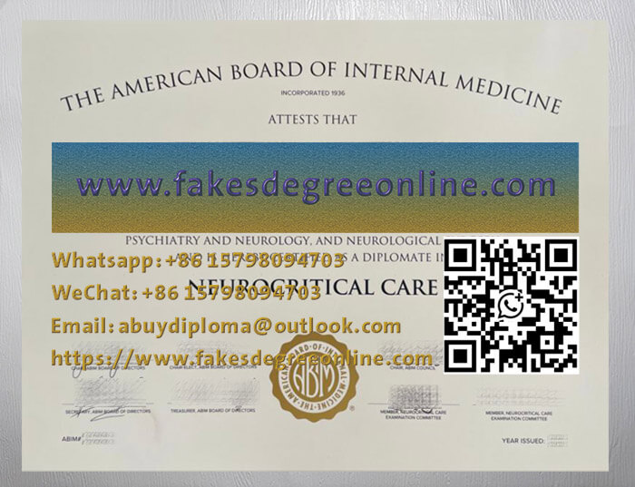 American Board of Internal Medicine diploma, Fake a ABIM degree