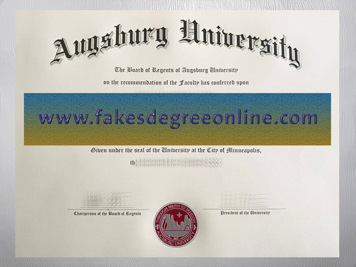 Augsburg University diploma, Augsburg University certificate