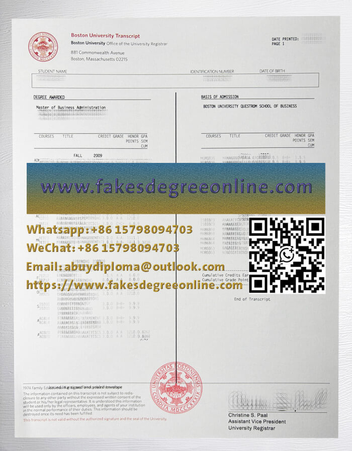 Purchase a Boston University transcript online