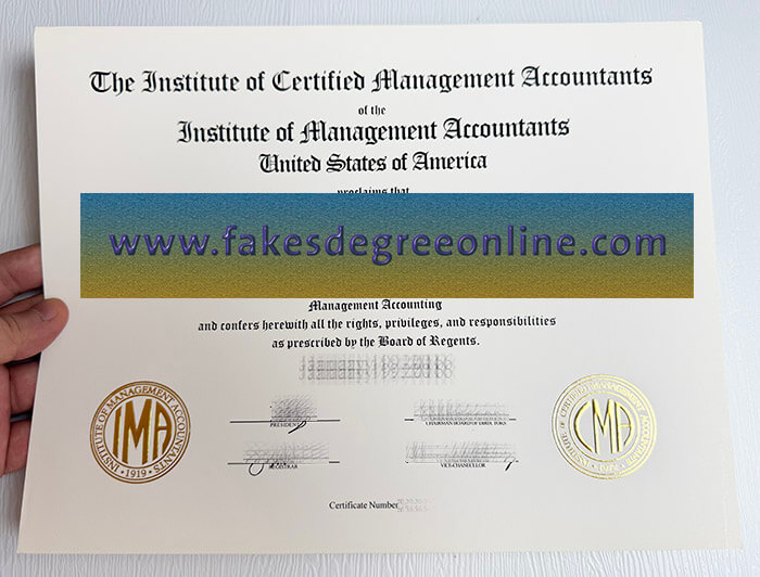Get a Certified Management Accountant diploma, Fake a CMA degree online