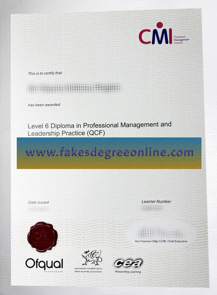 Get a Chartered Management Institute certificate, Fake a CMI diploma online