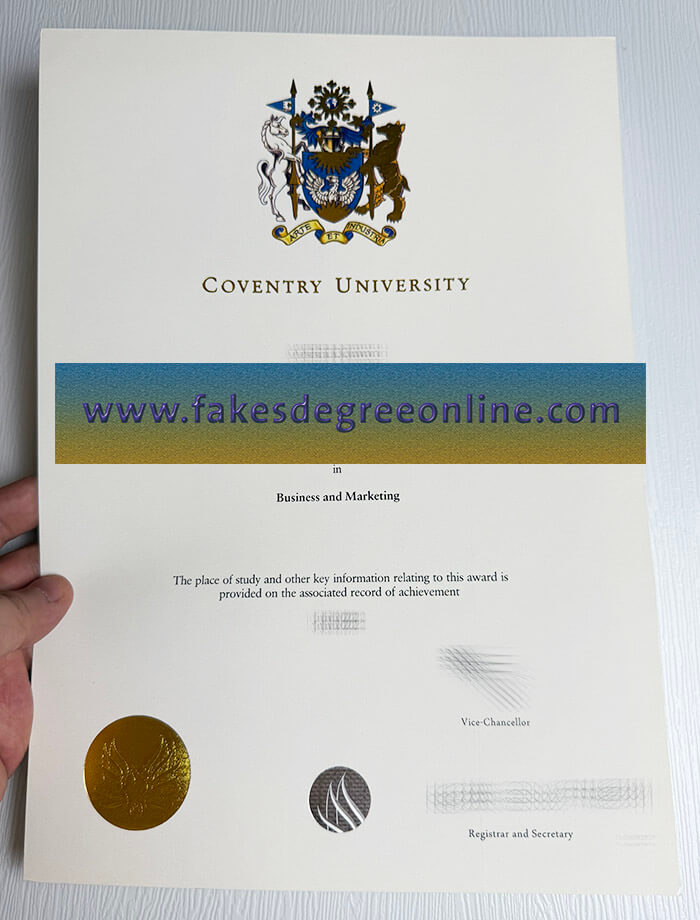 Obtain Coventry University diploma online