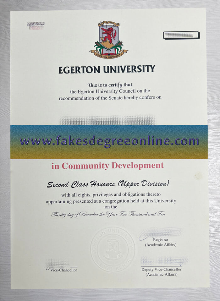 Get a Egerton University diploma, Buy a EU degree online