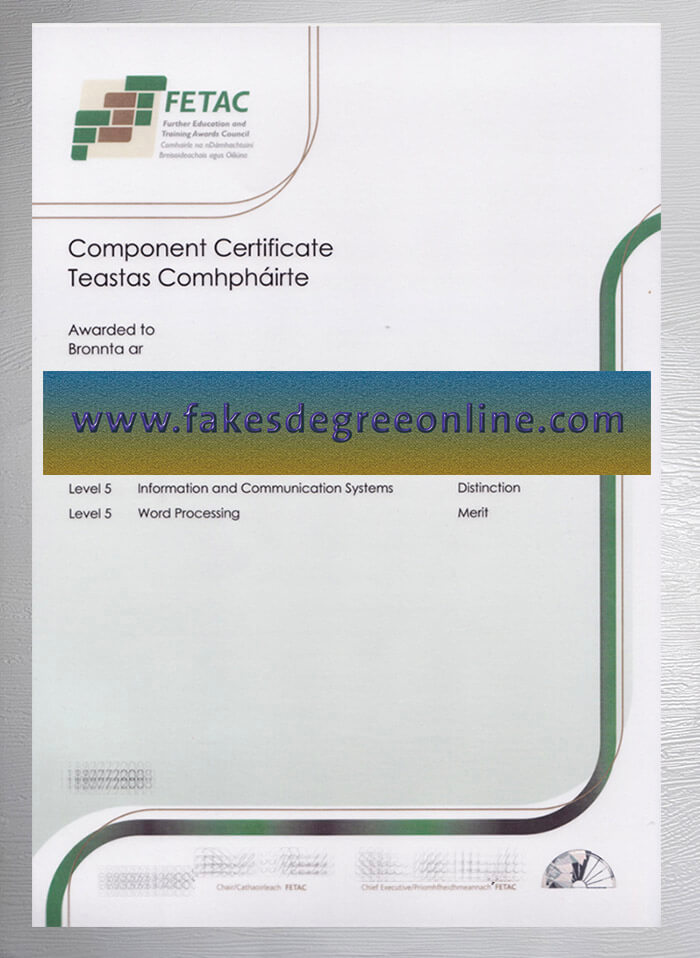 Order a FETAC certificate online