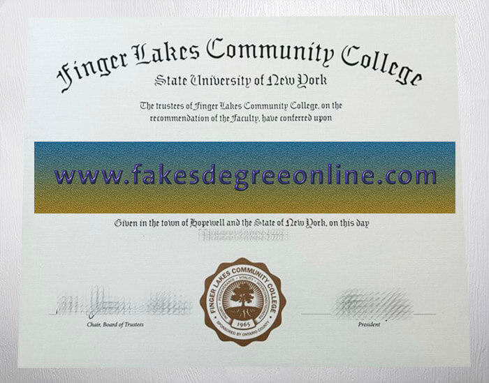 Fake Finger Lakes Community College diploma, Make a FLCC degree online