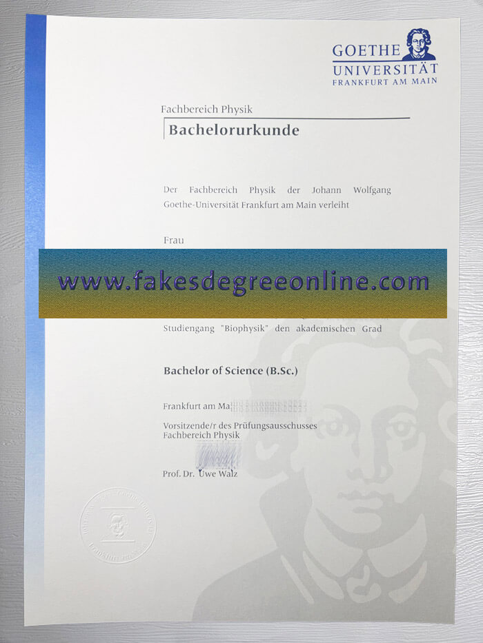 Get a Goethe University Frankfurt Urkunde online