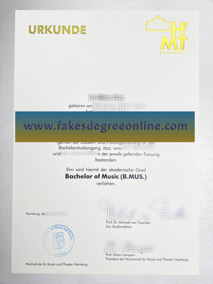 Get a HFMT Hamburg Urkunde online