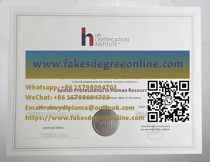 Get a SPHR certificate, Fake a SPHR diploma online