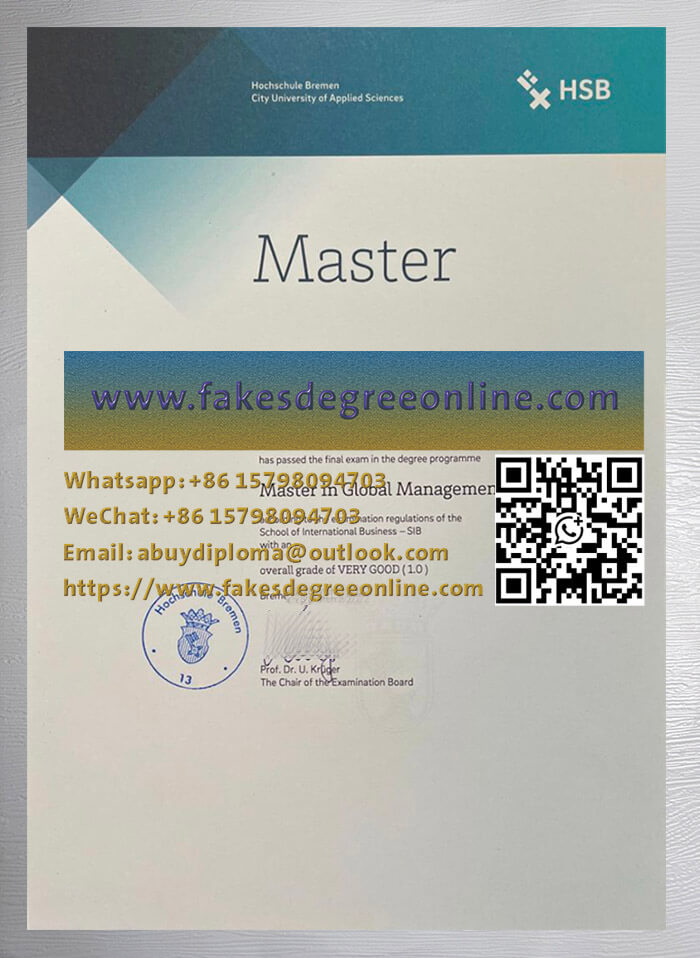 Get a Hochschule Bremen diploma, Make Hochschule Bremen degree