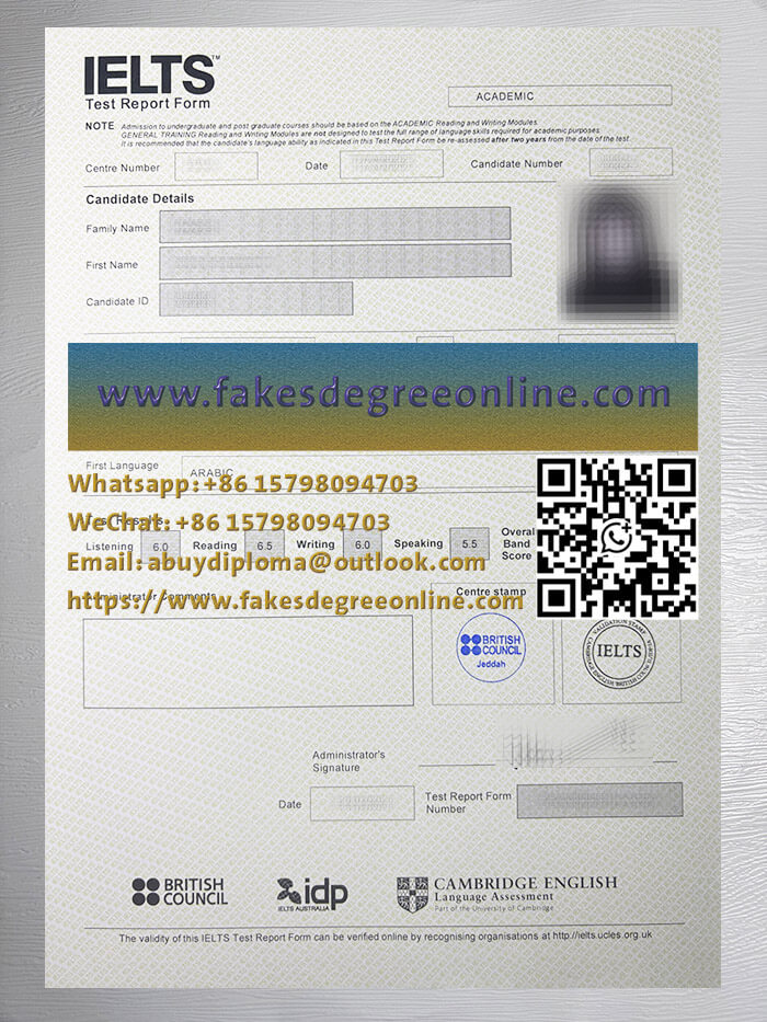 IELTS Report certificate