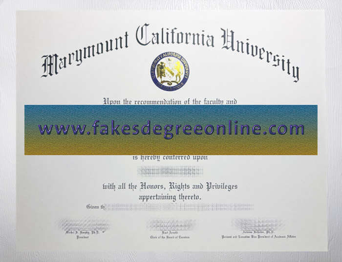 Get Marymount California University diploma