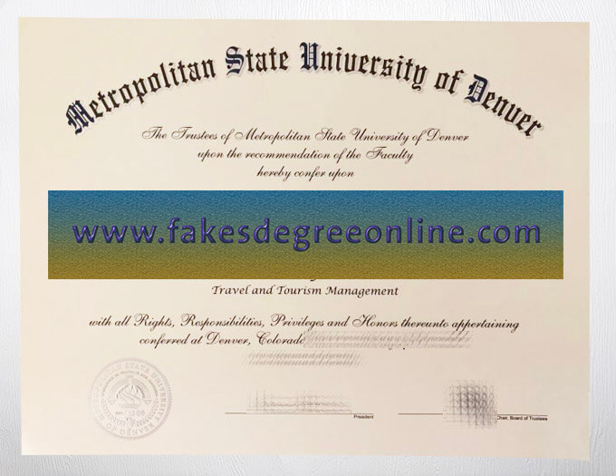Metropolitan State University of Denver diploma, MSU Denver degree