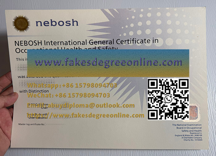 Get a Nebosh certificate online, Fake a Nebosh certificate