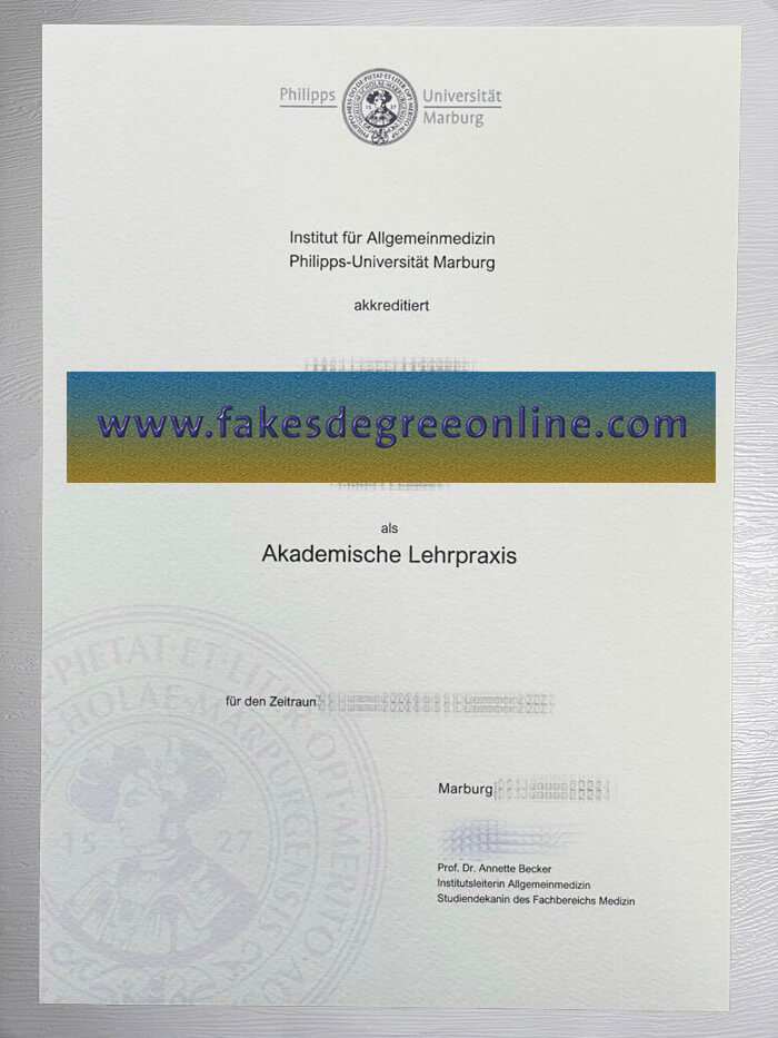 Philipps-Universität Marburg diploma, get a Philipps-Universität Marburg degree