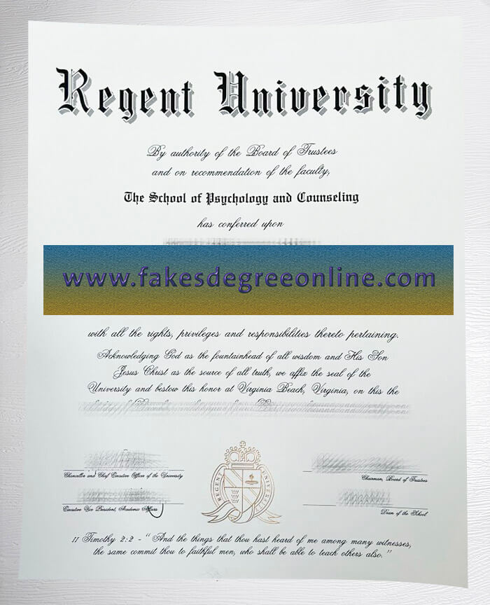 Purchase Regent University diploma online