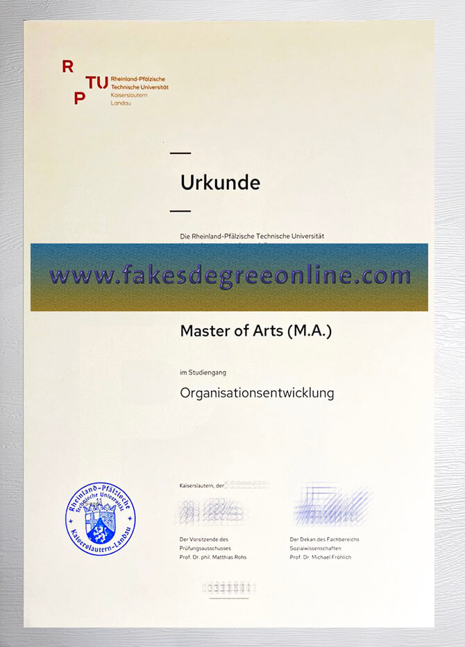 Get Rheinland-Pfälzische Technische Universität Urkunde