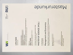 Ruhr-Universität Bochum Urkunde, RUB diploma online