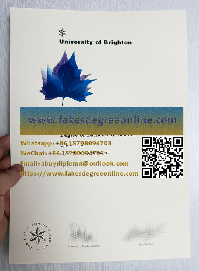 University of Brighton diploma