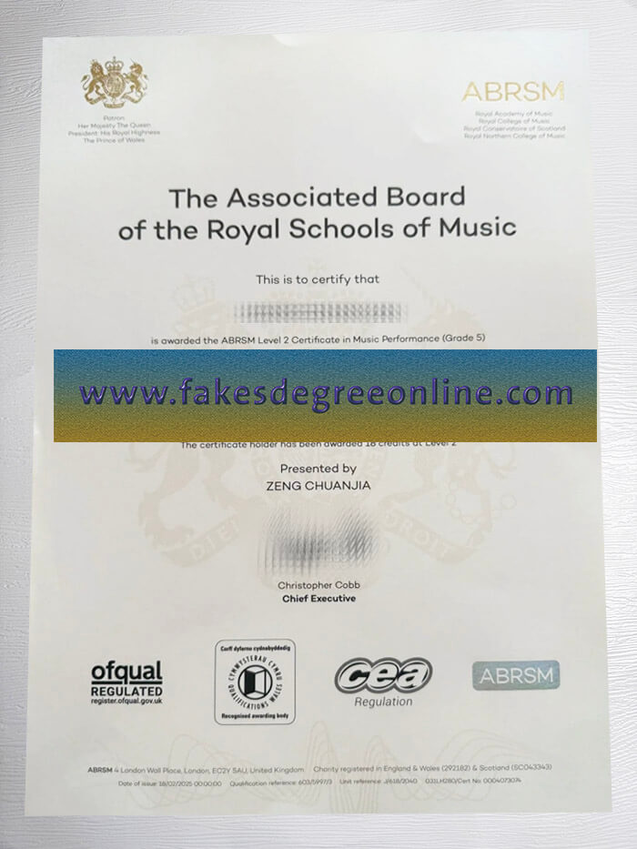 Obtain a ABRSM certificate online, ABRSM diploma