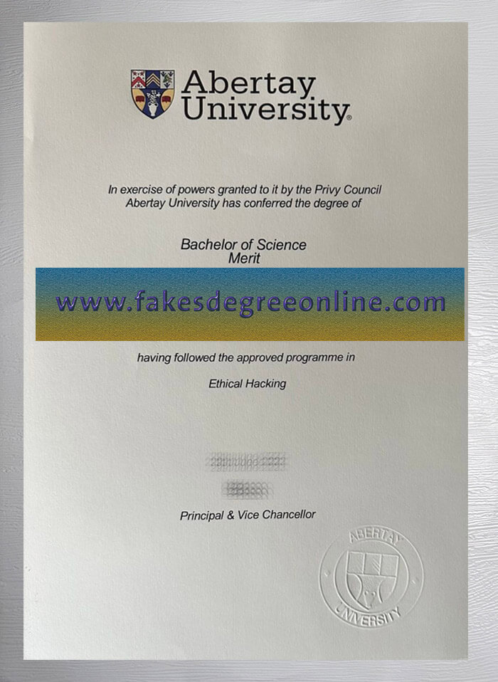 Purchase Abertay University diploma online