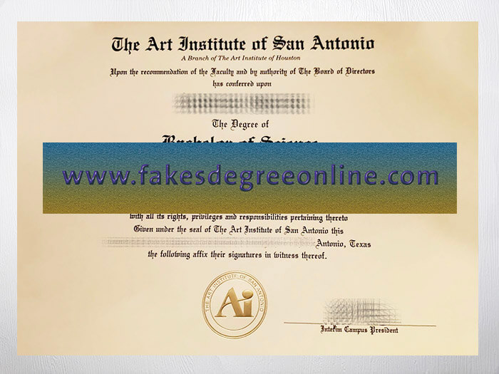 Art Institute of San Antonio diploma, Art Institute of San Antonio degree