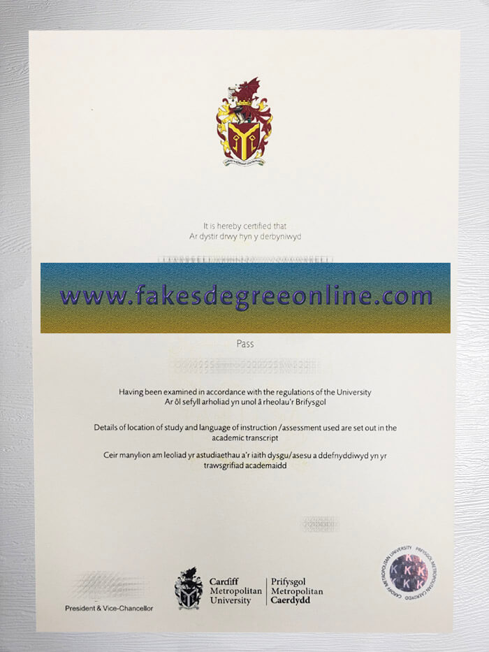 Obtain Cardiff Metropolitan University diploma online
