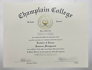 Get Champlain College diploma online