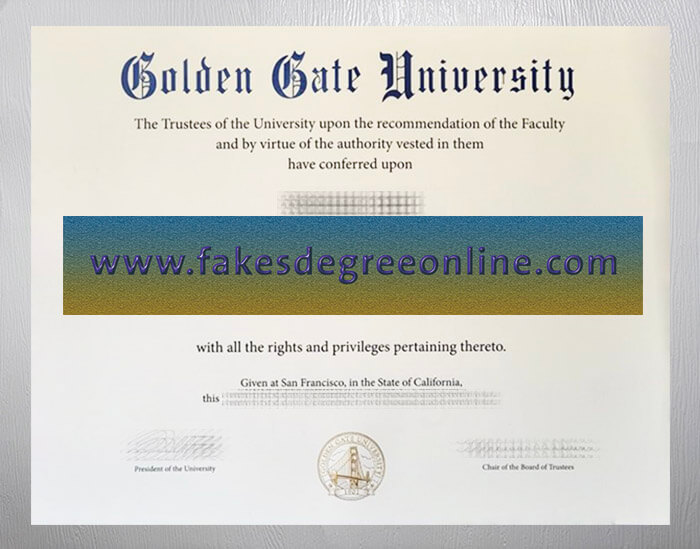 Golden Gate University diploma, GGU degree online