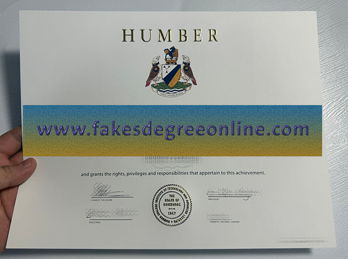 Humber College diploma, Humber College certificate
