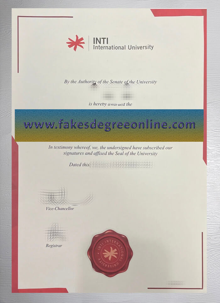 Obtain a INTI International University diploma online