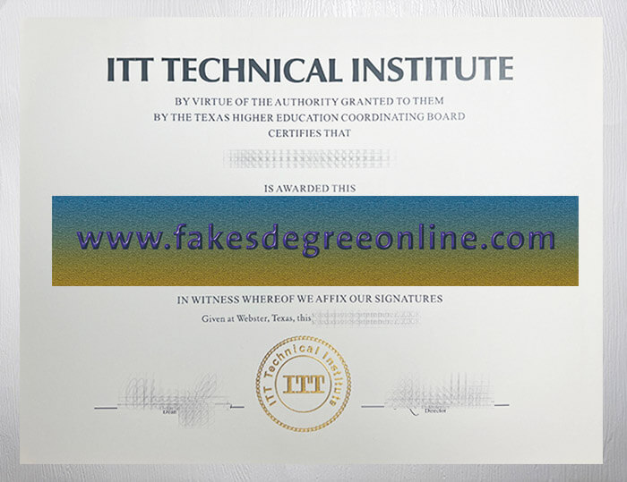 ITT Technical Institute diploma, ITT Technical Institute degree