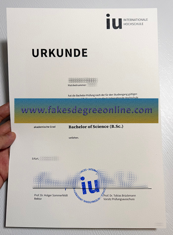 Get IU Internationale Hochschule Urkunde
