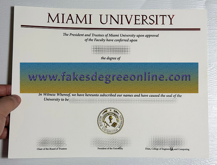 Purchase Miami University diploma online