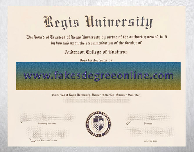 Get Regis University diploma online