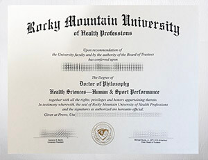 Rocky Mountain University diploma, Rocky Mountain University degree