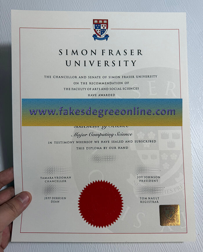 Simon Fraser University diploma, Simon Fraser University degree