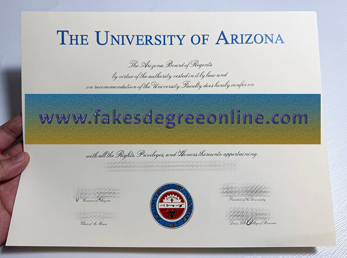 University of Arizona diploma, University of Arizona degree
