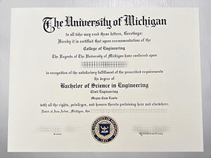 Obtain University of Michigan diploma, University of Michigan degree