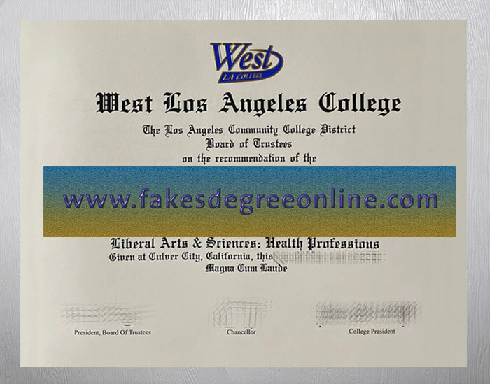 West Los Angeles College diploma, West Los Angeles College degree